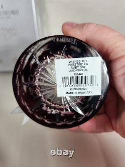 Waterford Snowflake Wishes Joy 1st Ed Ruby Red DOF 2011 Double Old Fashioned New