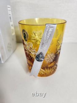 Waterford Snowflake Wishes Peace Amber Yellow DOF 2014 Double Old Fashioned New