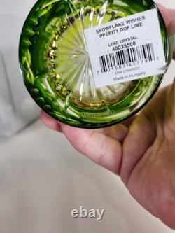Waterford Snowflake Wishes Prosperity Lime Green DOF 2019 Double Old Fashioned