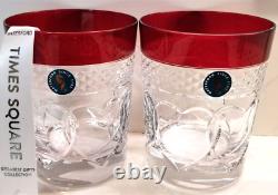 Waterford Times Square 2023 Gift of Love Ruby Red DOF Pair Set of 2 # 1061958