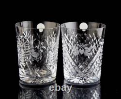 Waterford Twelve Days of Christmas Double Old Fashioned Glasses (12) Boxed Set