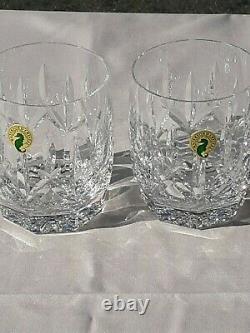 Waterford Westhampton Set of 2 Double Old Fashioned Glasses NWT Mint Condition
