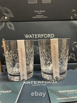 Waterford Winter Wonders Holly 13.5 oz Double Old-Fashioned Glasses, Set of 2