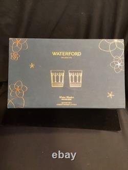 Waterford Winter Wonders Winter Rose Double Old Fashioned 2 Whiskey Glasses Set
