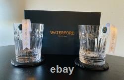 Waterford Winter Wonders Winter Rose Double Old Fashioned 2 Whiskey Glasses Set