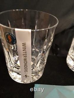 Waterford Winter Wonders Winter Rose Double Old Fashioned 2 Whiskey Glasses Set