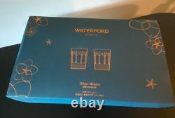 Waterford Winter Wonders Winter Rose Double Old Fashioned 2 Whiskey Glasses Set