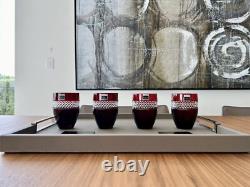 Waterford by John Rocha Ruby Red Double Old Fashioned Tumbler 2 Sets of 4 BNIB