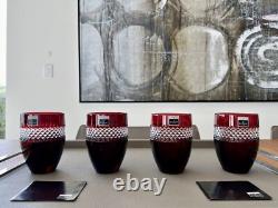 Waterford by John Rocha Ruby Red Double Old Fashioned Tumbler 2 Sets of 4 BNIB