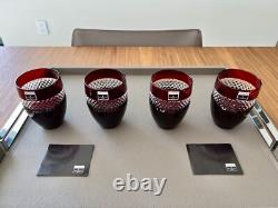 Waterford by John Rocha Ruby Red Double Old Fashioned Tumbler 2 Sets of 4 BNIB