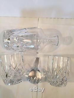 Waterford marquis brookside pattern, decanter and 2 double old fashioned glasses