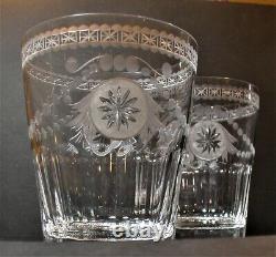 William Yeoward Two Crystal Pearl Double Old Fashioned Tumblers