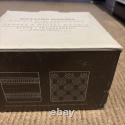 Williams Sonoma 4 Double Old Fashioned Glasses Mixed Cut Brand New