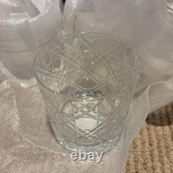 Williams Sonoma 4 Double Old Fashioned Glasses Mixed Cut Brand New