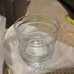 Williams Sonoma 4 Double Old Fashioned Glasses Mixed Cut Brand New