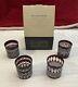 Williams-Sonoma Double Old Fashioned Glasses Regency Garnet Set of 4 Tumblers