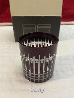 Williams-Sonoma Double Old Fashioned Glasses Regency Garnet Set of 4 Tumblers