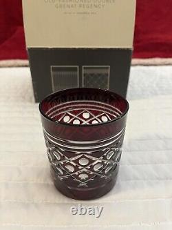 Williams-Sonoma Double Old Fashioned Glasses Regency Garnet Set of 4 Tumblers