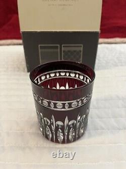 Williams-Sonoma Double Old Fashioned Glasses Regency Garnet Set of 4 Tumblers