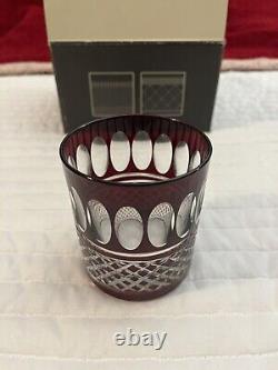 Williams-Sonoma Double Old Fashioned Glasses Regency Garnet Set of 4 Tumblers