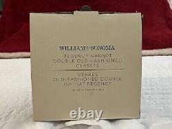 Williams-Sonoma Double Old Fashioned Glasses Regency Garnet Set of 4 Tumblers