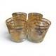 Williams Sonoma Lunar New Year Gold Dragon Dble Old Fashioned Glasses NEW