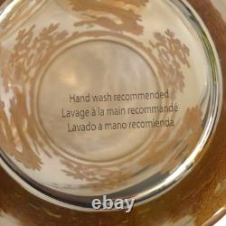 Williams Sonoma Lunar New Year Gold Dragon Dble Old Fashioned Glasses NEW