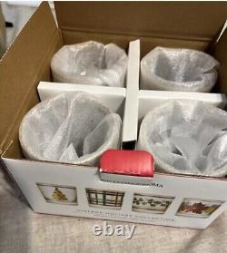 Williams Sonoma Vintage Holiday Double Old Fashioned Glasses Set Of 4 NEW IN BOX