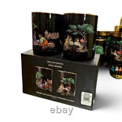 Williams Sonoma x Sheila Bridges Harlem Toile Dbl Old Fashioned Glasses NIB
