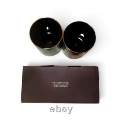 Williams Sonoma x Sheila Bridges Harlem Toile Dbl Old Fashioned Glasses NIB