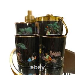 Williams Sonoma x Sheila Bridges Harlem Toile Dbl Old Fashioned Glasses NIB