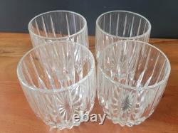 Y2K Mikasa Park Lane Crystal Executive Double Old Fashioned Glass Set 4 Germany
